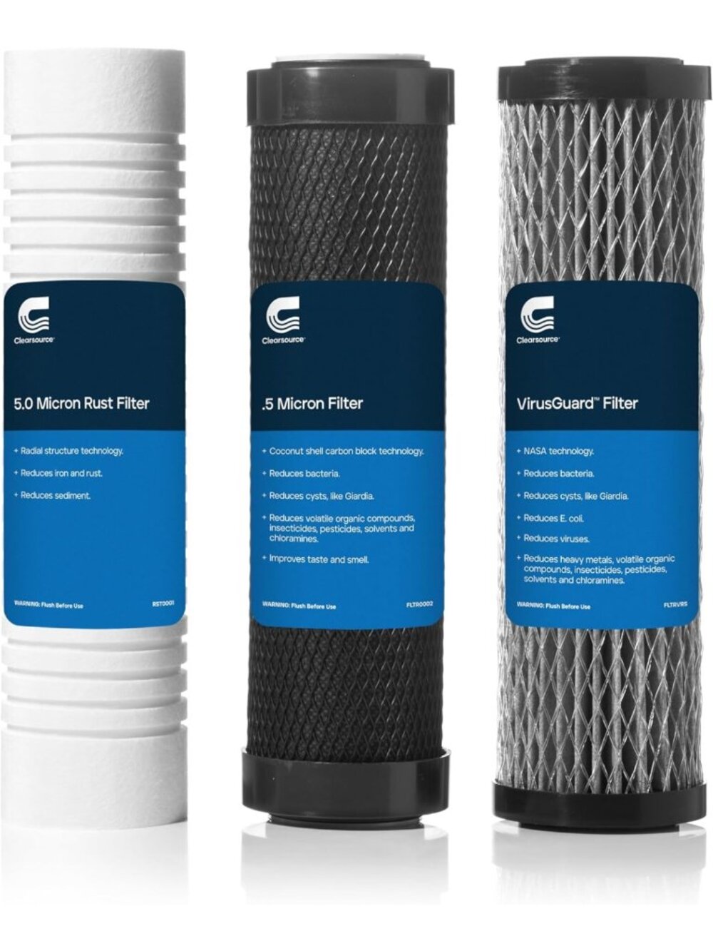 Ultra Water Filter Replacement 3-Pack with VirusGuard - Clean & Safe Drinking